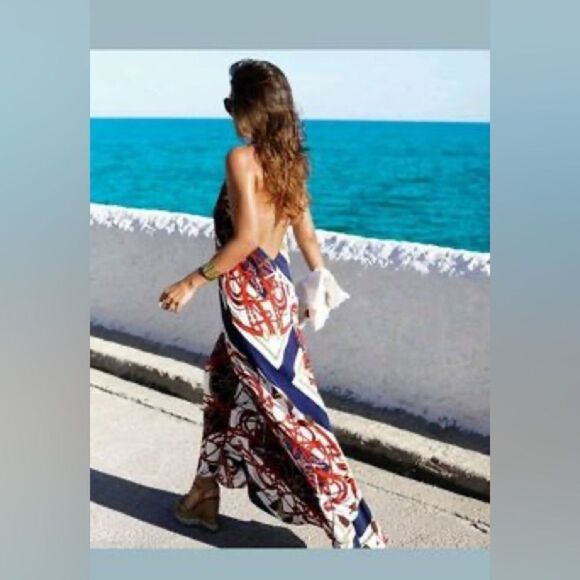 Zara Chain Print Braid Rope Dress - Picture 6 of 6